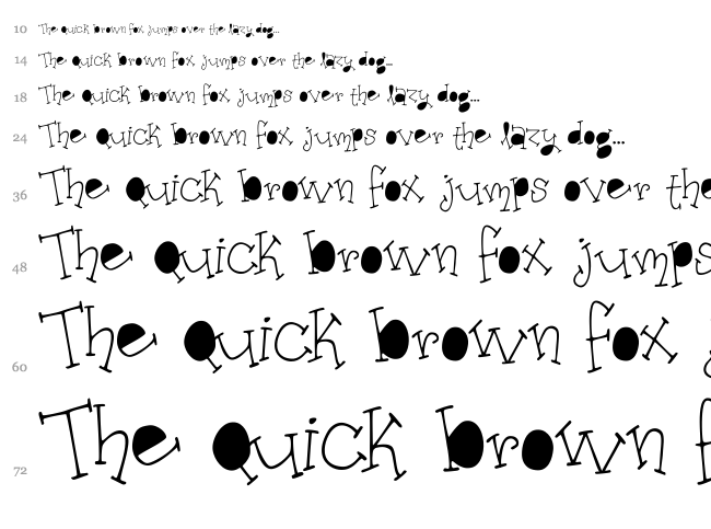 Organic Fridays font waterfall